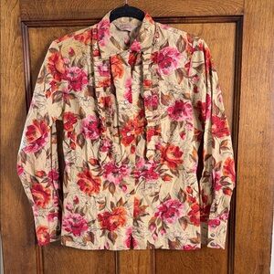 Vintage H Bar C Women’s Western Snap up Long Sleeved Blouse